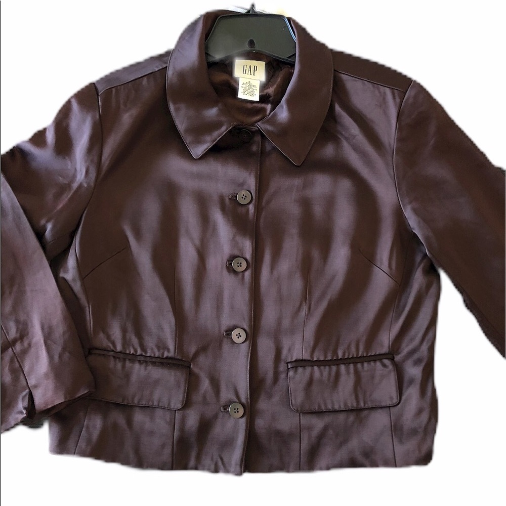 GAP women’s brown satin finish jacket 8